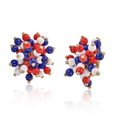  Aletto Brothers ALETTO BROTHERS 18K YELLOW GOLD DIAMONDS LAPIS AGATE JEWELRY SET