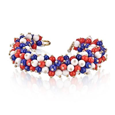 Aletto Brothers ALETTO BROTHERS SUITE OF LAPIS LAZULI AGATE AND DIAMOND JEWELRY
