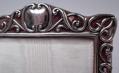  Alexander Clark Co Antique English Victorian Classical Sterling Silver Picture Frame 1899