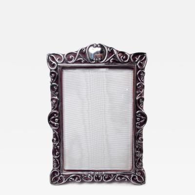  Alexander Clark Co Antique English Victorian Classical Sterling Silver Picture Frame 1899