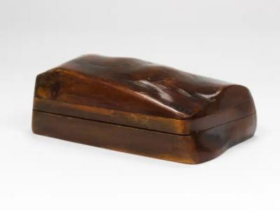  Alexandre Noll Hand Carved Organic Wooden Box with Lid France 1950s