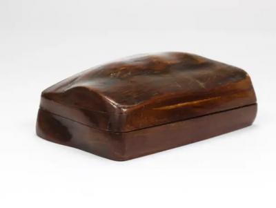  Alexandre Noll Hand Carved Organic Wooden Box with Lid France 1950s
