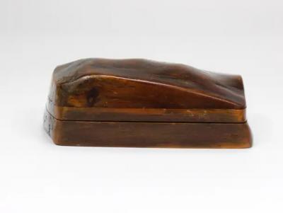  Alexandre Noll Hand Carved Organic Wooden Box with Lid France 1950s