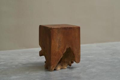  Alexandre Noll Sculptural Root Side Table or Stool in Solid Elm Europe 1970s