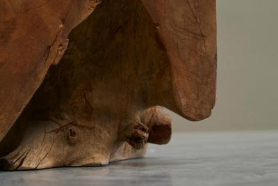  Alexandre Noll Sculptural Root Side Table or Stool in Solid Elm Europe 1970s