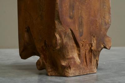  Alexandre Noll Sculptural Root Side Table or Stool in Solid Elm Europe 1970s