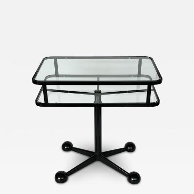  Allegri Arredamenti Allegri Arredamenti Black Metal Glass Two Tier Rolling Cart