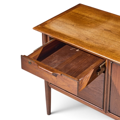  Alma Desk Company Alma Castilian Mid Century Walnut Credenza