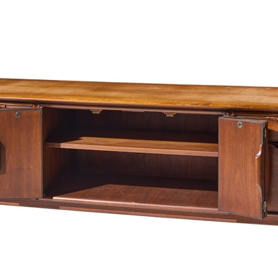  Alma Desk Company Alma Castilian Mid Century Walnut Credenza
