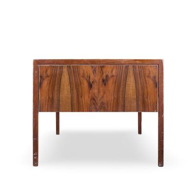  Alma Desk Company Alma Mid Century Rosewood and Leather Executive Desk