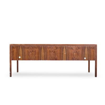  Alma Desk Company Alma Mid Century Rosewood and Leather Executive Desk