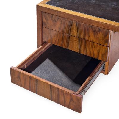  Alma Desk Company Alma Mid Century Rosewood and Leather Executive Desk