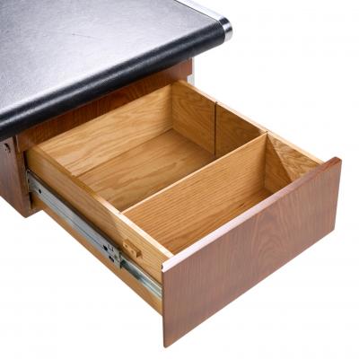  Alma Desk Company Alma Style Mid Century Leather and Chrome Executive Desk