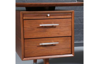  Alma Desk Company Mid Century Modern Skulptura Boomerang Desk by Alma Desk Co 