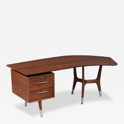  Alma Desk Company Mid Century Modern Skulptura Boomerang Desk by Alma Desk Co 