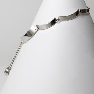  Alstrom Scandinavian Silver Necklace Rock Crystal Pendant by Alstrom