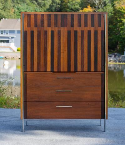  Altavista Lane Lane Altavista VA Lane Altavista Walnut Rosewood 5 Drawer Tall Dresser or Armoire w Chrome Legs