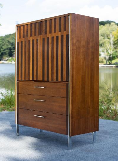  Altavista Lane Lane Altavista VA Lane Altavista Walnut Rosewood 5 Drawer Tall Dresser or Armoire w Chrome Legs