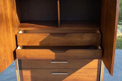  Altavista Lane Lane Altavista VA Lane Altavista Walnut Rosewood 5 Drawer Tall Dresser or Armoire w Chrome Legs