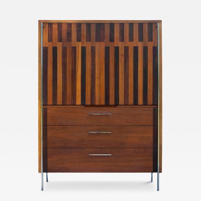  Altavista Lane Lane Altavista VA Lane Altavista Walnut Rosewood 5 Drawer Tall Dresser or Armoire w Chrome Legs