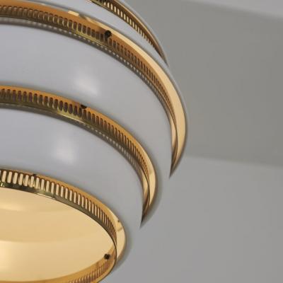  Alvar Aalto Re Edition Alvar Aalto Beehive Pendant Model A331 White Brass Artek Finland 1990s