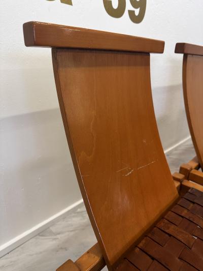  Alvar Aalto Re Edition Set of 4 Mid Century Dining Side Chairs by Avar Aalto 1960s