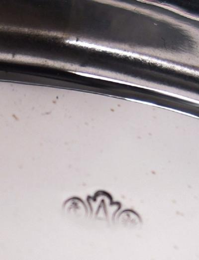  Alvin Corporation Alvin Japonesque Chrysanthemum Sterling Silver Gravy Boat on Stand