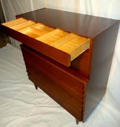 American of Martinsville American Martinsville Walnut Dresser circa 1955