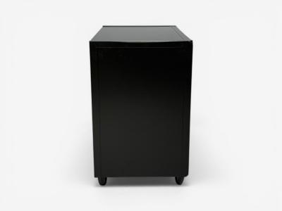  American of Martinsville American of Martinsville Campaign Dressers Ebonized Wood Chrome USA 1970s