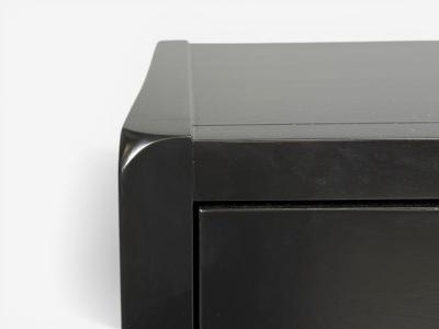  American of Martinsville American of Martinsville Campaign Dressers Ebonized Wood Chrome USA 1970s