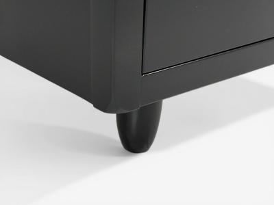  American of Martinsville American of Martinsville Campaign Dressers Ebonized Wood Chrome USA 1970s