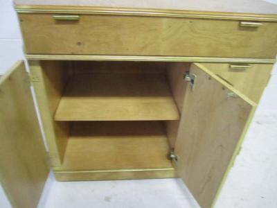  American of Martinsville Delightful American of Martinsville Burled Light Wood Bar Cart Mid Century
