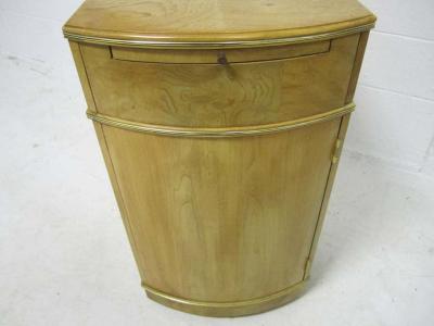  American of Martinsville Delightful American of Martinsville Burled Light Wood Bar Cart Mid Century