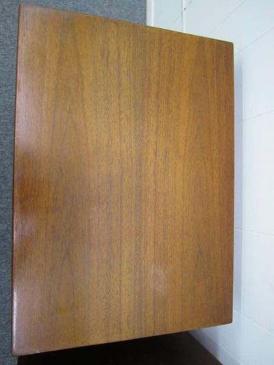  American of Martinsville Lovely Pair Lattice Front Walnut Night Stands Mid century Modern