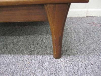  American of Martinsville Lovely Pair Lattice Front Walnut Night Stands Mid century Modern