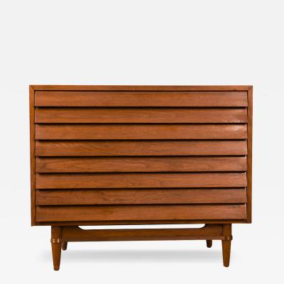  American of Martinsville Mid Century American of Martinsville Louvered Bachelors Chest