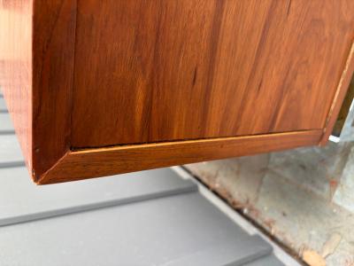  American of Martinsville Pair McCobb style American of Martinsville End Table Chrome Walnut Mid Century