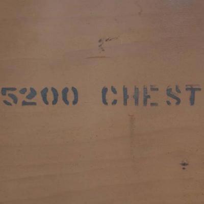 American of Martinsville Rare Five Drawer Mahogany Faux Bamboo Chest by American of Martinsville 1952