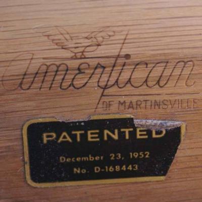 American of Martinsville Rare Five Drawer Mahogany Faux Bamboo Chest by American of Martinsville 1952