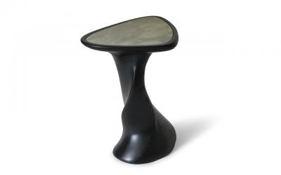  Amorph Abbi side table in Ebony stain on Ash wood with marble top
