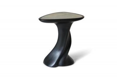  Amorph Abbi side table in Ebony stain on Ash wood with marble top