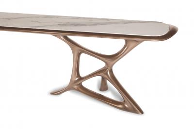  Amorph Amorpf Custom Anika Console Bronze Finish With White Marble Stone