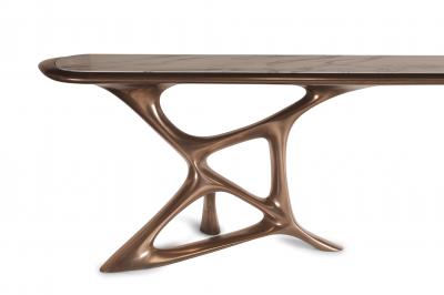  Amorph Amorpf Custom Anika Console Bronze Finish With White Marble Stone