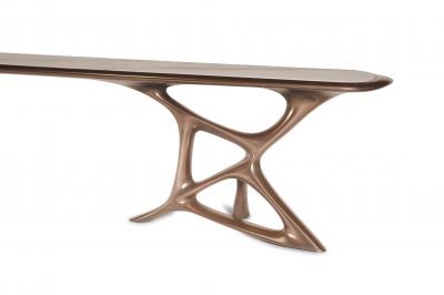  Amorph Amorpf Custom Anika Console Bronze Finish With White Marble Stone