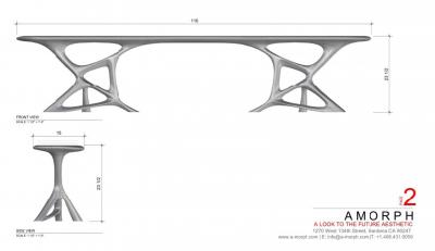  Amorph Amorpf Custom Anika Console Bronze Finish With White Marble Stone