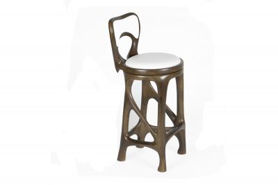  Amorph Amorph Agna swivel stool in Graphite Walnut stain