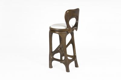  Amorph Amorph Agna swivel stool in Graphite Walnut stain