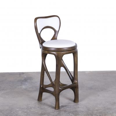  Amorph Amorph Agna swivel stool in Graphite Walnut stain