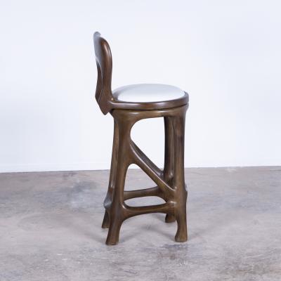  Amorph Amorph Agna swivel stool in Graphite Walnut stain