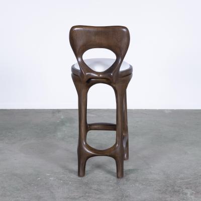  Amorph Amorph Agna swivel stool in Graphite Walnut stain